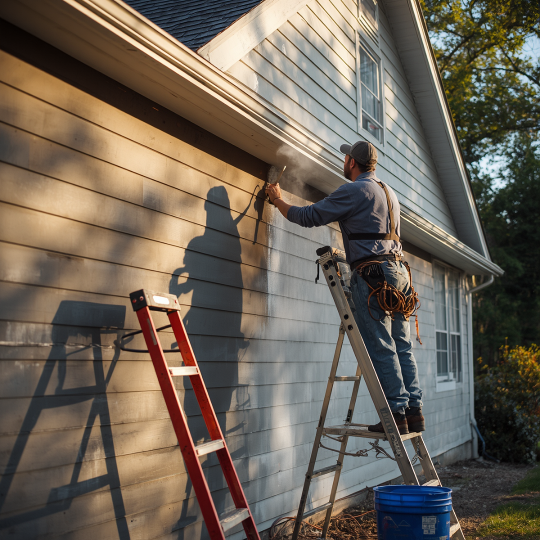 Residential exterior painting with premium finishes