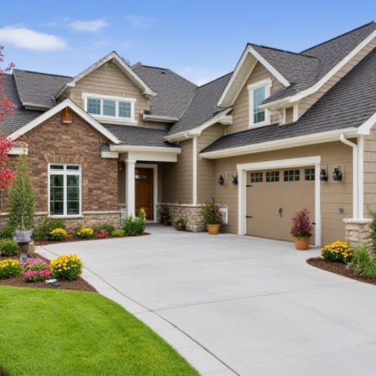 Expert exterior paint application on a residential property